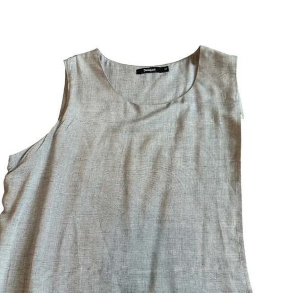 Desigual Sleeveless Dress Patch Plaid Lace Shift Fit Size 38 10 Women's US - Picture 2 of 9